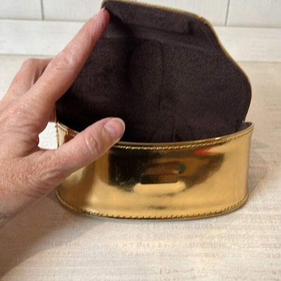 Tory Burch Sunglasses Glasses Case Gold - Picture 7 of 9